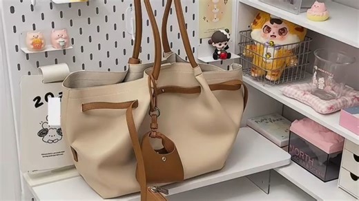 秋冬日常通勤松弛感子母托特包