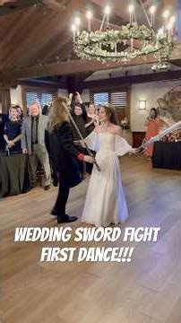 my sword fight first dance to the skyrim main theme! #swordfighting #skyrim #wedding #firstdance