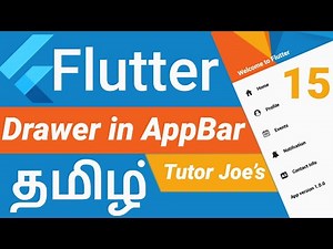 Drawer in Flutter தமிழ் | Material Design Scaffold in Flutter | Mobile Apps