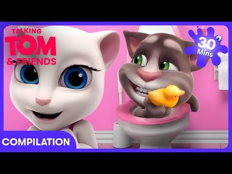 Rubber Ducky Rescue! 🚽🚻 | Talking Tom Shorts | WildBrain Kids