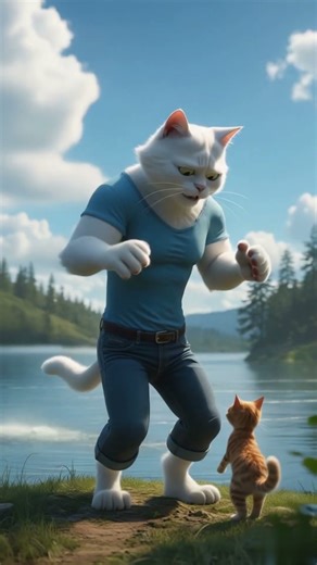 Tiny Kitten vs. Giant Sea Monster Dad! 🌊🐈💥 | Epic Pixar Short #music