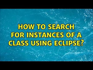 How to search for instances of a class using eclipse?