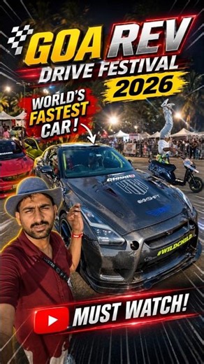 Goa Rev Drive Festival 2026🏎World Fastest Audi R8 at Goa Festival 😱 Car & Bike Stunts #goarevdrive