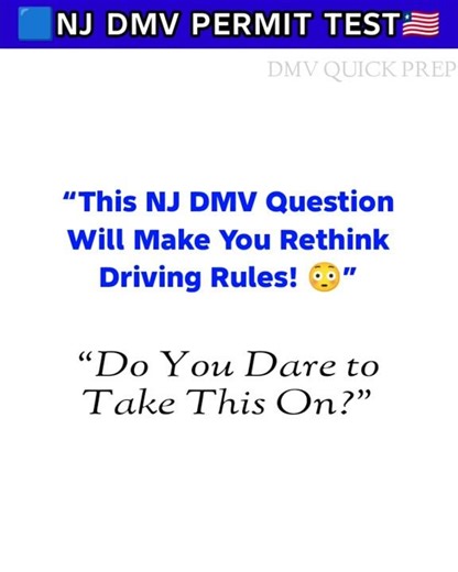 #77 Real New Jersey DMV Written Test–Style Question | DMV Quick Prep #shorts‎