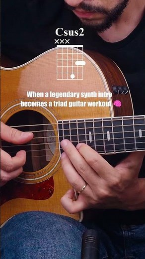 When a legendary synth intro becomes a triad guitar workout 🧠
