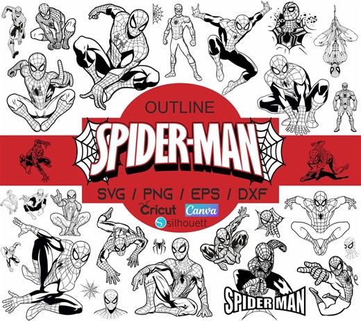 Spiderman SVG Bundle, Superhero Cut Files for Cricut - Etsy