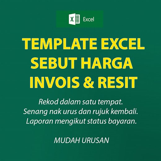 Template Sebut Harga, Invois & Resit Excel ⋆ Rekemen