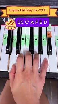 Happy Birthday to YOU! 🥳🎉🎂 - Easy Tutorial! #pianotutorial #learnpiano #happybirthday #birthdaysong