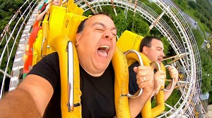 350K views · 140 reactions | We took a ride on the dilapidated rusted looking "Star Jet" Roller Coaster at Washuzan Highland in Japan! Would YOU ride this thing??? | Theme Park Review | Facebook