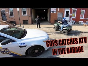 COPS CHASE / CATCHES ATV IN THE GARAGE ! (NOT GOOD) | BRAAP VLOGS