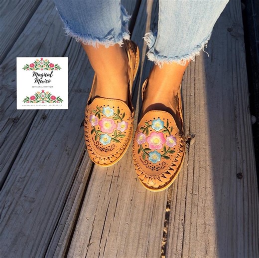 Huaraches Sandal Women Floral/ Huarache Sandal Lace Up/ Mexican Leather Sandals Women/ Huaraches Artesanales De Mujer/ Mexico Shoe Women - Etsy