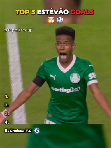 TOP 5 ESTÊVÃO GOALS #futbol #palmeiras #chelsea #goals #corinthians #copadomundo #futebol