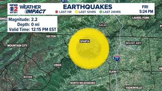 Minor earthquake near Sparta, NC Friday afternoon