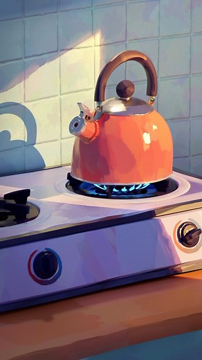 Cody Gindy on Instagram: "A 3D painting of a kettle! I used Blender, Substance Designer and Rebelle to make this! :) #3d #3dart #blender3d #b3d #art #illustration #painting #digitalart #blender #3dmodeling #animation"