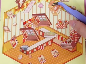 Scene Sticker Book for Kids, 20 Sets of 3D Sticker Scenes for Adults Fun Mini Cute Kawaii Stickers Therapy 3D Scenes Stickers Set Relief Stress Pass The Time, Holiday & Christmas Fun