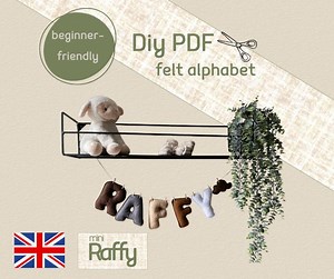 Felt Alphabet Letters PDF Sewing Pattern: DIY Nursery Decor - Etsy