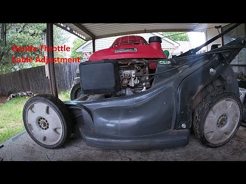 Throttle Adjustment, Honda Mower