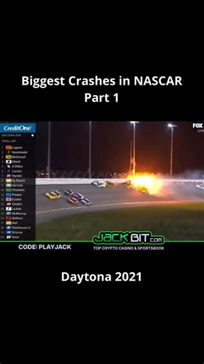 Racing Crashes & Wrecks on Instagram: "Huge crash on the final lap of the 2021 Daytona 500! Leaders Logano (22) and Keselowski (2) made contact, triggering a chain reaction that involved eight drivers! In the end, McDowell (34) came out on top. Follow @crashesandwrecks for more insane racing moments #tirarepugniallawolff #daytona #500 #daytona500 #daytonasuperspeedway #hugecrash #bigone #logano #joeylogano #keselowski #bradkeselowski #mcdowell #nascar #nascar2021 #2021 #crash #fire #reel #photof