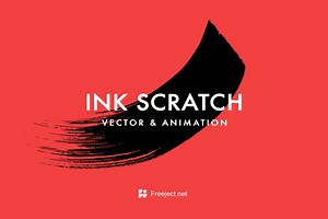 Free DEMO Ink Scratch Vector & Animation Overlay