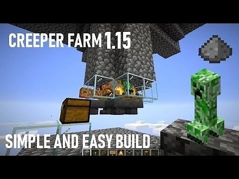 Minecraft Simple and Easy Creeper Gunpowder Farm 1.16