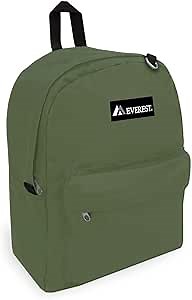 Everest Classic Backpack, Olive, One Size