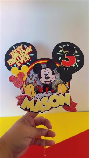 Personalized Mickey Mouse Cake Topper, Custom Mickey Cake Topper, Mickey Mouse Birthday, Mickey Cake Topper, Oh Twodels Cake Topper - Etsy