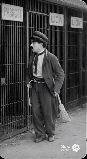 Charlie chaplin As Zoo Keeper