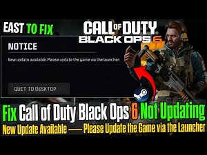 🛠️ Fix “New Update Available — Please Update the Game via the Launcher” in COD: Black Ops 6 💻✅