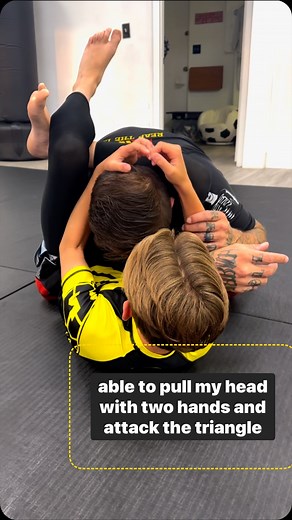 1.5K views · 61 reactions | ⚠️Kids Triangle Rule✅ The arm must be passed across the body to pull the head with 2 hands. Know the difference between controlling their posture and pulling for a submission! | American Grappling Federation | Facebook