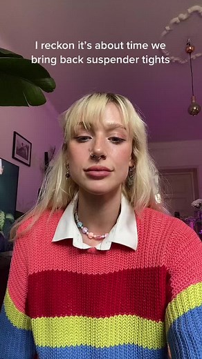 5th outfit change of the morning & we have a winner #suspendersandstockings #fashiontok #emoera #tumblrera #tumblr_girl #tumblraesthetics