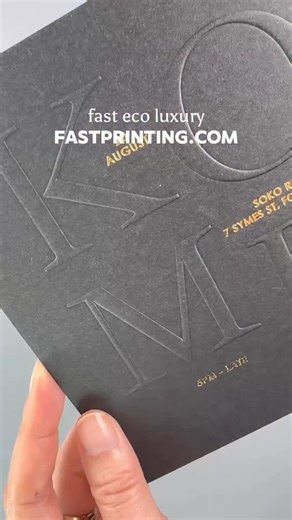 FASTPRINTING.COM on Instagram: "🔺Luxury Embossed Gold Foil Invitation Card on Black Cotton Paper fastprinting.com | fast + eco + luxury"