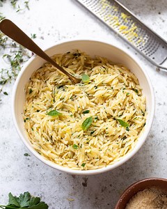 Everyday Herb Butter Orzo Pasta