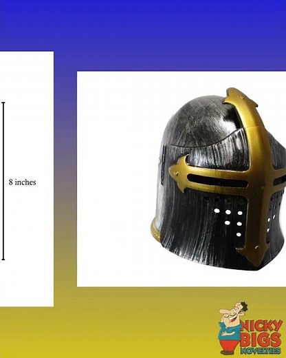 Nicky Bigs Novelties Medieval Templar Knight Helmet Costume Headwear
