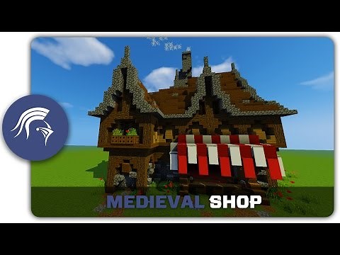 Minecraft Building Tutorial : How to build a Medieval Store / Shop