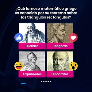 El IEXPRO Challenge de hoy es: ¿Qué famoso matemático griego es conocido por su teorema sobre los triángulos rectángulos? Participa y demuestra tus conocimientos. #IEXPROChallenge #Matemáticas #Trivia #YoSoyIEXPRO | Universidad Iexpro | Facebook