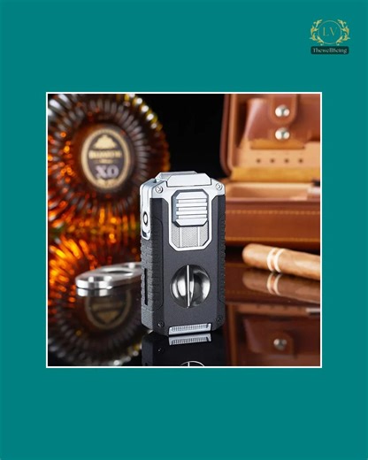 🔥 Light up your vibe with the ultimate 3-Flame Cigar Lighter! 🔥 Designed for the modern connoisseur, this windproof torch features a sleek metal build, a V-shaped cutter, and a visual gas window for effortless style on-the-go 🕶️💼. It's not just a lighter; it’s your new travel buddy, enhancing every outdoor adventure and sophisticated occasion ✈️. Built for durability, this essential accessory is a must-have for those who appreciate luxury and precision in every puff 🚬💨. Perfect for those m