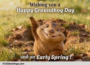 Groundhog Day Cards, Free Groundhog Day Wishes, Greeting Cards | 123 Greetings