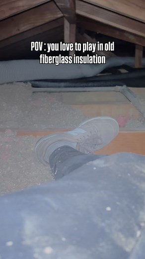 Raymond Casillas on Instagram: "Ifykyk *do not try at home or at all for safety reasons . it's highly recommended to wear a mask when working in an attic. Attics can contain various hazards* #fyp #insulation #hvac #losangeles #summer #heat #hot"