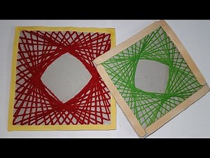 String craft || unique craft idea || geometric String art || DIY photo frame