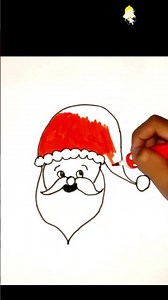 Easy Santa Face Drawing & Coloring for Kids and Beginners!