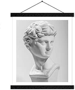 HONKKI Magnetic Poster Hanger Frame for 8x12 8x10 8x8 Movie Music Posters Wall Art,Black Wood Picture Frames for Canvas Diamond Map Decor, Living Room Calendar Banner Tapestry Photo Hanging Stand