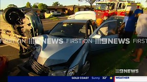 24K views · 27 reactions | CAR FLIP: A car has slammed into a string...