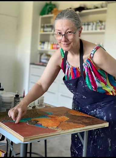 103. “Below the Surface” - Textured Geological-themed Abstract Art