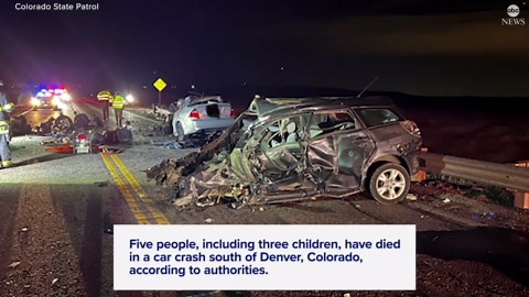5 dead, including 3 children, after car crash in Colorado