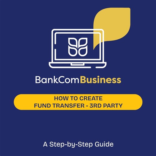 Pay partners or suppliers with ease. BankCom [Business] allows you to send funds to third-party accounts in just a few steps. #BankComBusinessMadeEasy #WeThinkCUSTOMERS | Bank of Commerce