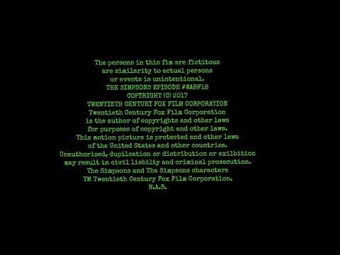 The Simpsons Treehouse Of Horror XXVIII Credits 2017