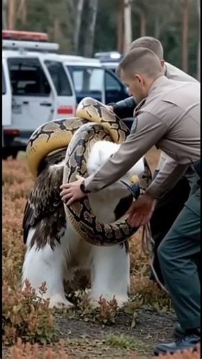 Brave Rangers Save Eagle From Giant Python