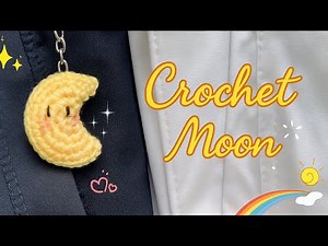 Crochet Moon 🌙 Tutorial | Beginner Friendly | 2 minutes