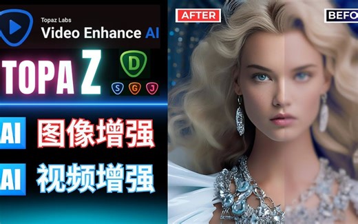 最强Ai图像, 视频智能增强工具TopaZ: 一键完成4K,8K分辨率放大
