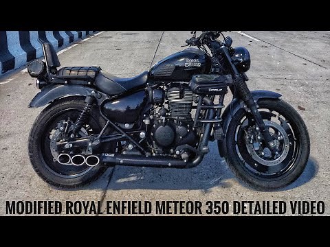 Detailed Video Modified RE Meteor 350 Fireball with Custom Parts and Accessories